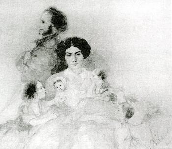 Таинство венчания И.К.Айвазовского И. К. Айвазовский. Вся семья, 1859