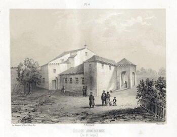 Литография.Феодосия. Церковь Сурб Саркис.  1853 - 1858 гг.