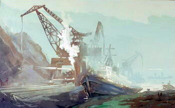 Картины Николая Таирова Индустриальный пейзаж