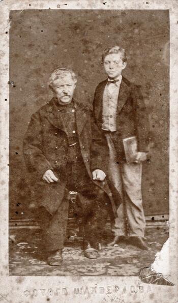 Альянаки-Сеферовы 1873 г. Альянаки Гавриил Тарасович с сыном Яковом 